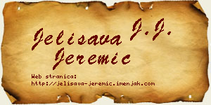 Jelisava Jeremić vizit kartica